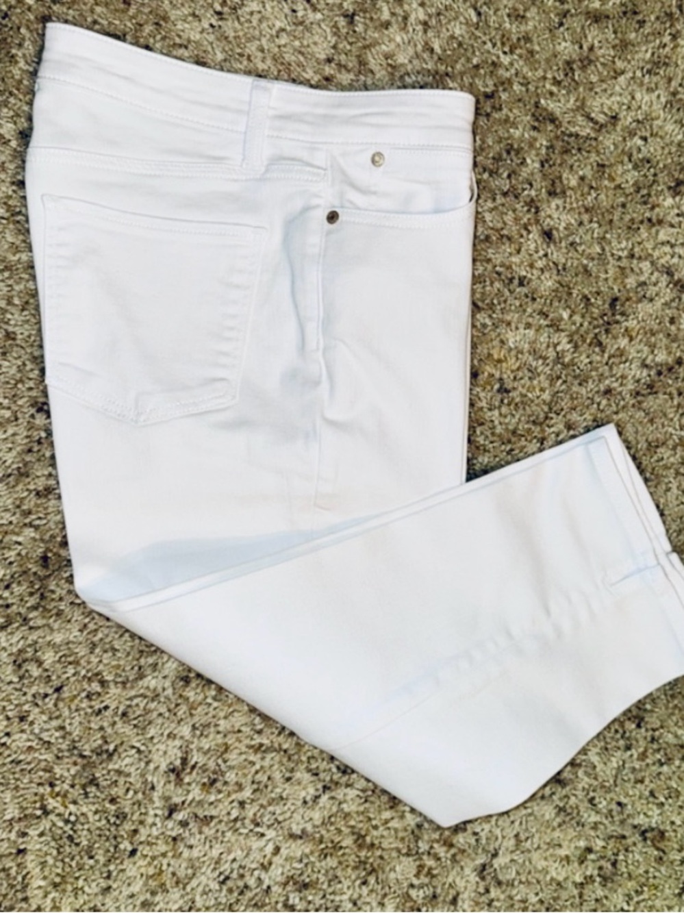 Talbots White Cropped Ankle Jeans Pedal pushers size 2